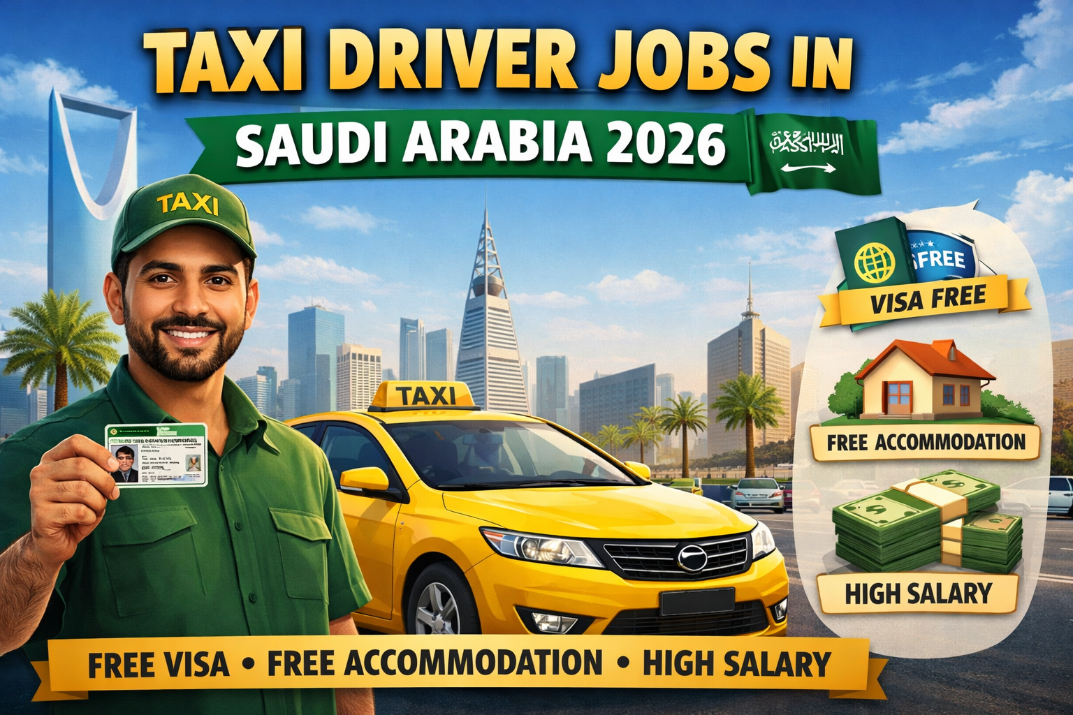 Taxi Driver Jobs in Saudi Arabia 2026