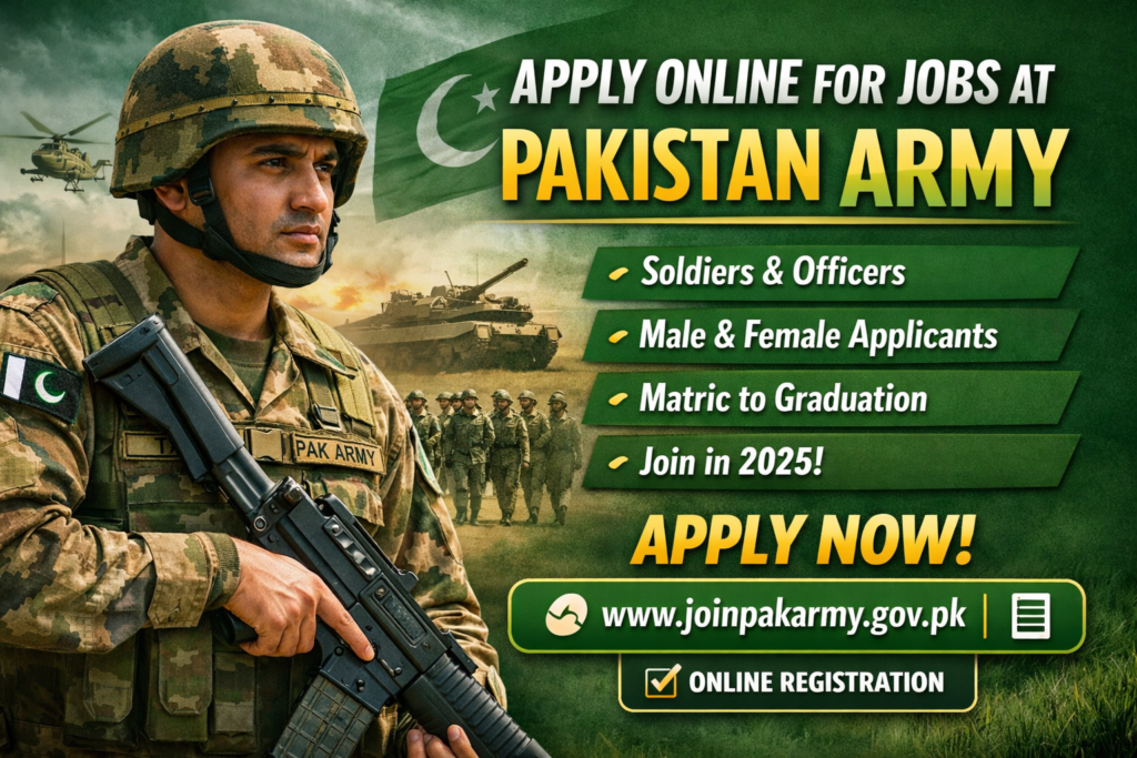 Apply Online for Jobs at Pakistan Army