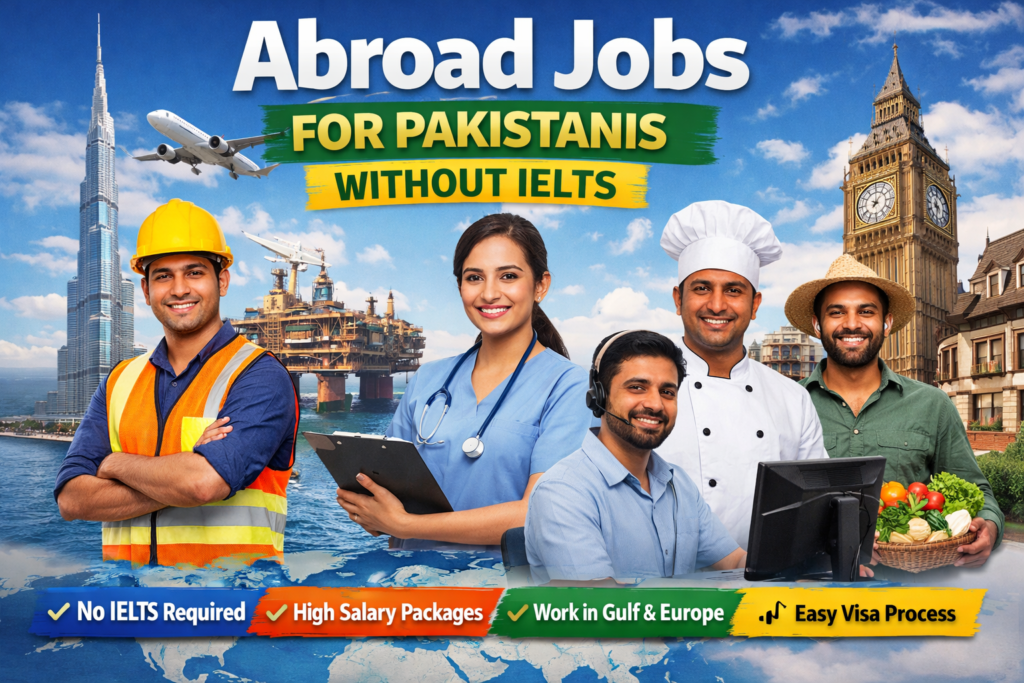 Abroad jobs for Pakistanis without IELTS