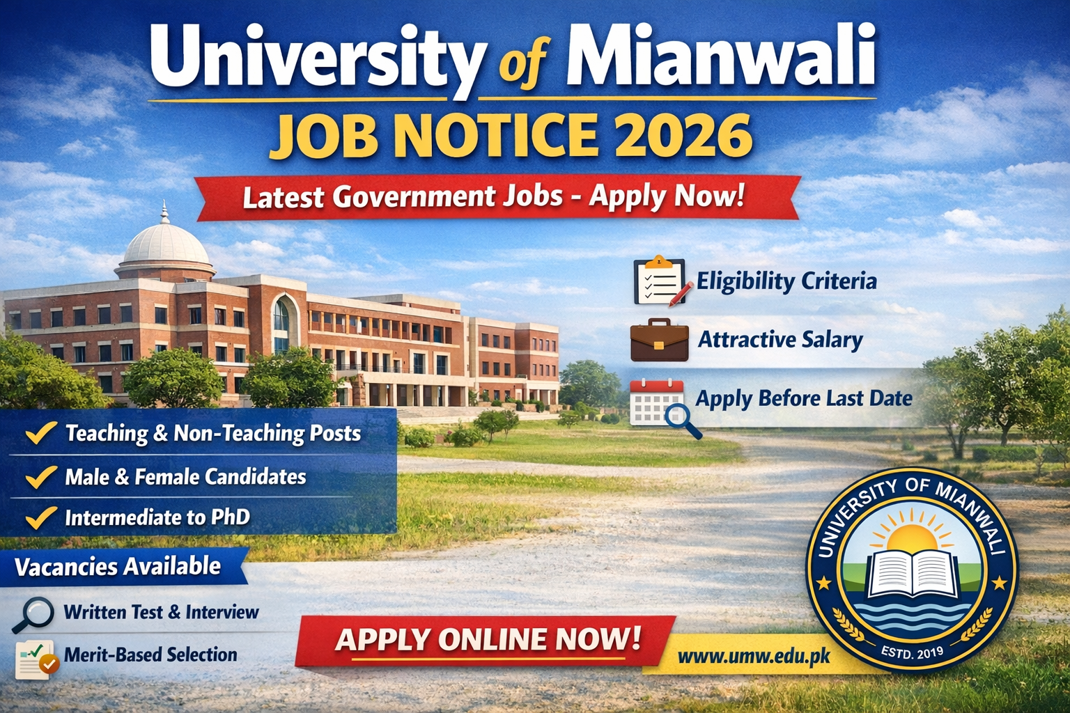 University of Mianwali Job Notice 2026