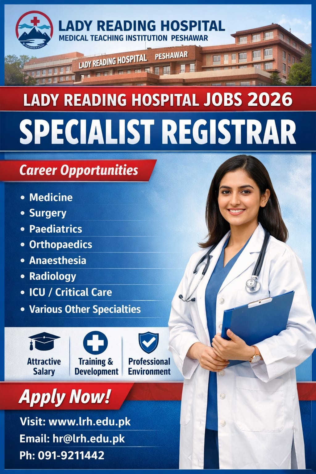 Lady Reading Hospital Jobs 2026 Specialist Registrar